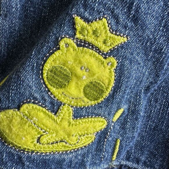 Vintage Oshkosh Baby Denim Embroidered Jumper Dress - Picture 5 of 7